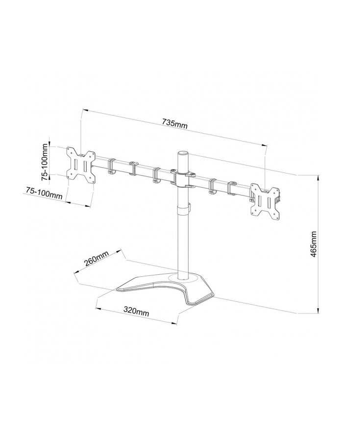 ART Uchyt do 2 monitorów LED/LCD 13-27' L-21N główny