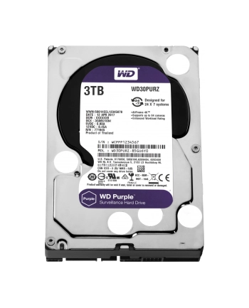 Dysk HDD Western Digital PURPLE 3 5  3TB SATA III 64MB 5400obr/min WD30PURX