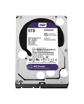 Dysk HDD Western Digital PURPLE 3 5  6TB SATA III 64MB 5400obr/min WD60PURX