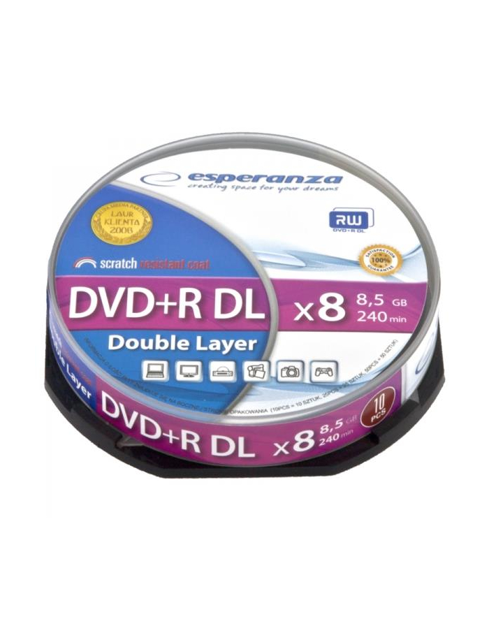 DVD+R ESPERANZA 8.5GB X8 DOUBLE LAYER CAKE 10 główny