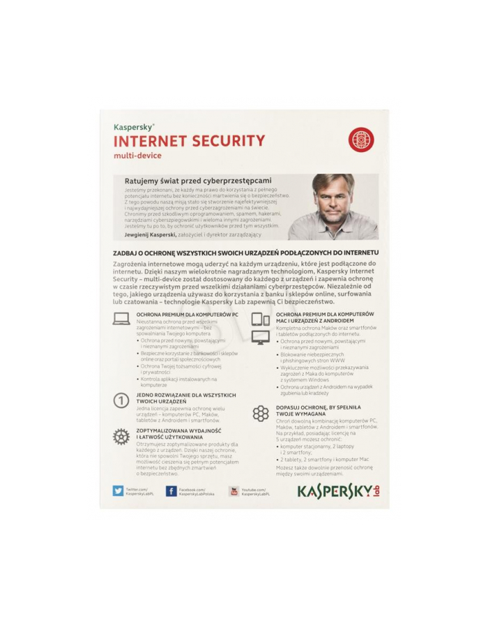 Kaspersky Internet Security Multi-Device PL 2D/12M główny