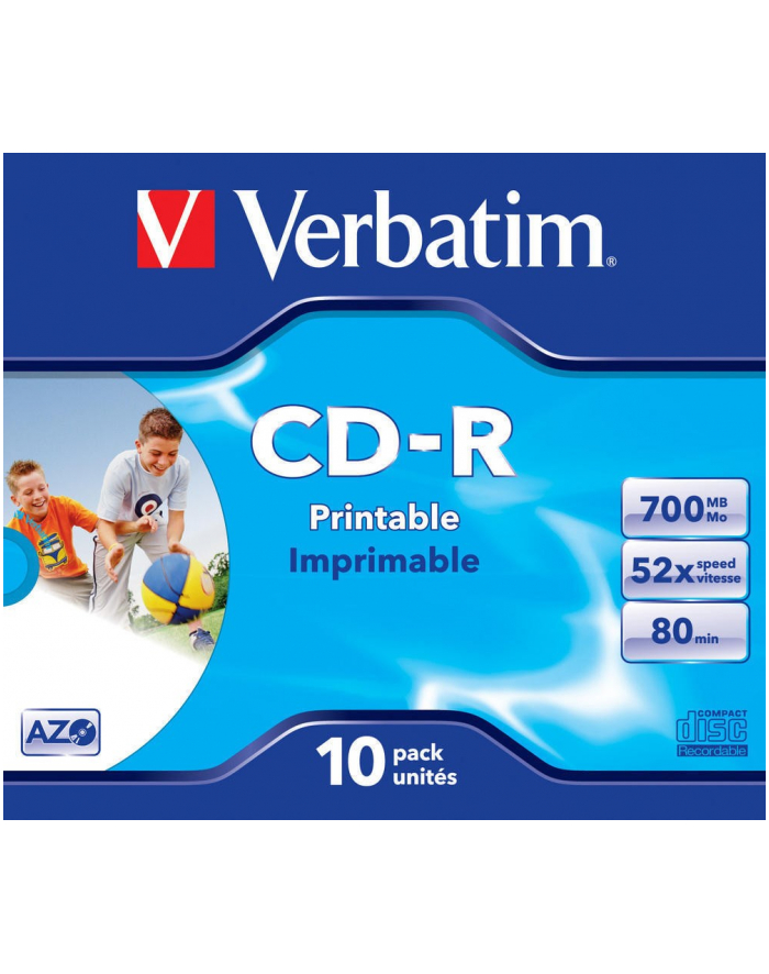 Verbatim CD-R 48x 700MB DataLife Plus Pr. 10 sztuk główny