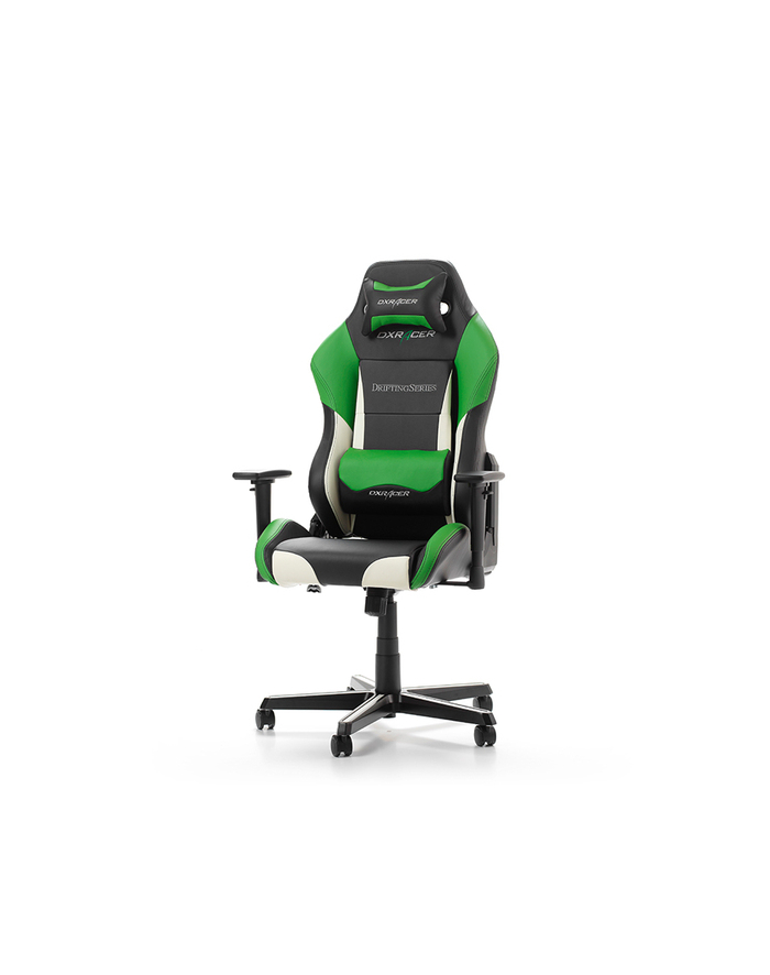 DXRacer Drifting Gaming Chair black/white/green - GC-D61-NWE-M3 główny