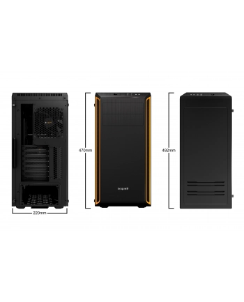 be quiet! PURE BASE 600 Window - black/orange