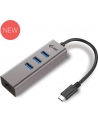 i-tec USB-C Metal 3-portowy HUB z adapterem Gigabit Ethernet - nr 60