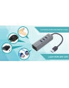 i-tec USB 3.0 Metal 3 port HUB Gigabit Ethernet 1x USB 3.0 do RJ-45 3x USB 3.0 - nr 21