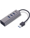 i-tec USB 3.0 Metal 3 port HUB Gigabit Ethernet 1x USB 3.0 do RJ-45 3x USB 3.0 - nr 29