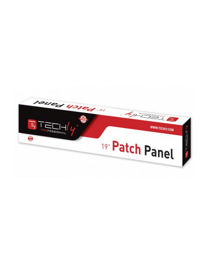 TechlyPro Patch panel 19'' 1U UTP 16 portów RJ45 Cat5e T568A/B czarny główny