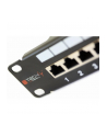 TechlyPro Patch panel 19'' 1U STP 24 porty RJ45 Cat6 T568A/B z półką czarny - nr 5