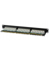 TechlyPro Patch panel 19'' 1U STP 24 porty RJ45 Cat6 T568A/B z półką czarny - nr 8