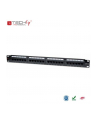 TechlyPro Patch panel 19'' 1U UTP 24 porty RJ45 Cat6 T568A/B czarny - nr 4