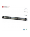 TechlyPro Patch panel 19'' 1U STP 24 porty RJ45 Cat6A T568A/B z półką czarny - nr 7