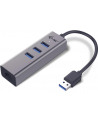 i-tec USB 3.0 Metal 3 port HUB Gigabit Ethernet 1x USB 3.0 do RJ-45 3x USB 3.0 - nr 20