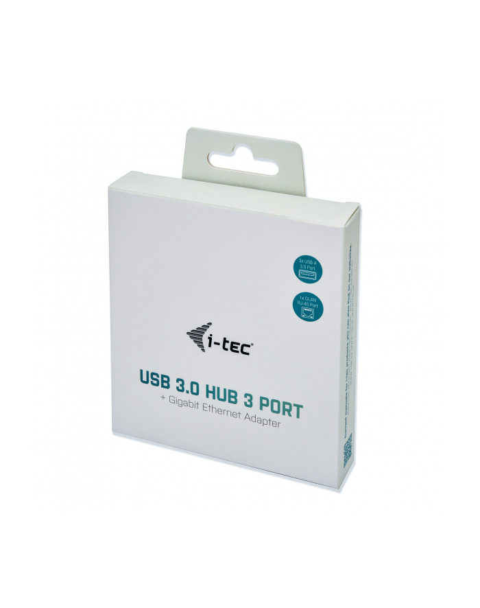 i-tec USB 3.0 Metal 3 port HUB Gigabit Ethernet 1x USB 3.0 do RJ-45 3x USB 3.0 główny