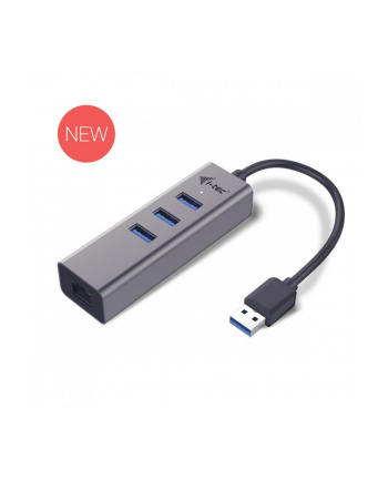 i-tec USB 3.0 Metal 3-portowy HUB z adapterem Gigabit Ethernet