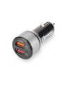 Ładowarka samochodowa Qualcomm Quick Charge 3.0, 2xUSB (3A/2,4A), czarno-srebrna - nr 12