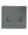 TechlyPro Szafka wisząca ECO 19'' 6U/450 mm szklane drzwi zmontowana czarna - nr 3