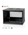 TechlyPro Szafka wisząca ECO 19'' 6U/450 mm szklane drzwi zmontowana czarna - nr 6