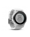 MIO Garmin GPS zegarek sportowy fenix5S srebrny, biały pasek - nr 10