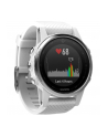 MIO Garmin GPS zegarek sportowy fenix5S srebrny, biały pasek - nr 49