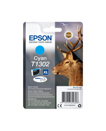 Tusz Epson T1302 (do drukarki Epson  oryginał C13T13024010 765str. 10 1ml cyan)
