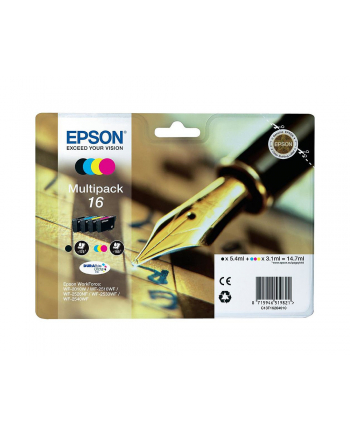 Tusz multipack Epson T1626 (do drukarki Epson  oryginał C13T16264010/C13T16264012 1x5 4  3x3 1ml cyan czarny yellow magenta)