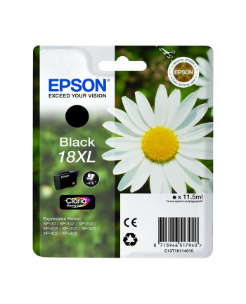 Tusz Epson T1811/18XL (do drukarki Epson  oryginał C13T18114010 470str. 11 5ml czarny)