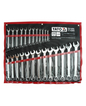 ZESTAW KLUCZY PŁASKO-OCZKOWYCH 25szt.6-32mm  YATO