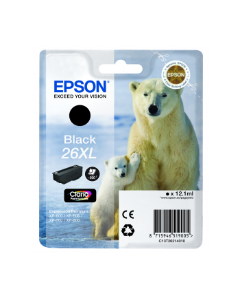 Epson Tusz T2621 BLACK   12.2ml do XP-600/700/800