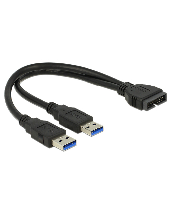 Delock Kabel USB 3.0 Pin header > 2 x USB 3.0 AM, 25 cm, wewnętrzny