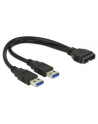 Delock Kabel USB 3.0 Pin header > 2 x USB 3.0 AM, 25 cm, wewnętrzny - nr 1