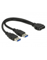 Delock Kabel USB 3.0 Pin header > 2 x USB 3.0 AM, 25 cm, wewnętrzny - nr 2