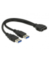 Delock Kabel USB 3.0 Pin header > 2 x USB 3.0 AM, 25 cm, wewnętrzny - nr 3