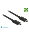 Delock Kabel Thunderbolt 3 (40 Gb/s) USB-C wtyk M>M pasywny, 0.5m, 5A, czarny - nr 10