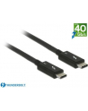 Delock Kabel Thunderbolt 3 (40 Gb/s) USB-C wtyk M>M pasywny, 0.5m, 5A, czarny - nr 15