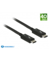 Delock Kabel Thunderbolt 3 (40 Gb/s) USB-C wtyk M>M pasywny, 0.5m, 5A, czarny - nr 2
