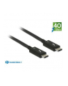 Delock Kabel Thunderbolt 3 (40 Gb/s) USB-C wtyk M>M pasywny, 0.5m, 5A, czarny - nr 8