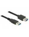 Delock Kabel Przedłużacz USB 3.0 AM-AF, 1m, czarny - nr 10