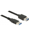 Delock Kabel Przedłużacz USB 3.0 AM-AF, 1m, czarny - nr 12