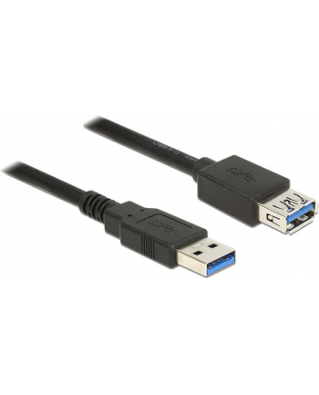 Delock Kabel Przedłużacz USB 3.0 AM-AF, 1m, czarny