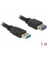 Delock Kabel Przedłużacz USB 3.0 AM-AF, 1m, czarny - nr 15