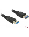 Delock Kabel Przedłużacz USB 3.0 AM-AF, 1m, czarny - nr 21