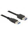 Delock Kabel Przedłużacz USB 3.0 AM-AF, 1m, czarny - nr 24