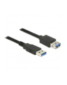 Delock Kabel Przedłużacz USB 3.0 AM-AF, 1m, czarny - nr 25