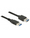 Delock Kabel Przedłużacz USB 3.0 AM-AF, 1m, czarny - nr 2
