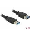 Delock Kabel Przedłużacz USB 3.0 AM-AF, 2m, czarny - nr 10