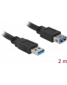 Delock Kabel Przedłużacz USB 3.0 AM-AF, 2m, czarny - nr 14