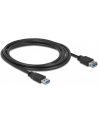 Delock Kabel Przedłużacz USB 3.0 AM-AF, 2m, czarny - nr 25