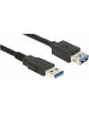 Delock Kabel Przedłużacz USB 3.0 AM-AF, 2m, czarny - nr 28