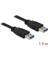 Delock Kabel USB 3.0 AM-AM, 1.5m, czarny - nr 12